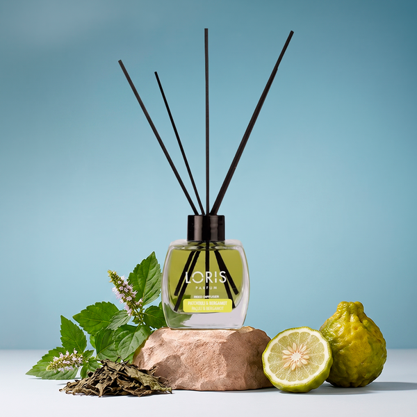 Difusor de varillas de Pachulí y Bergamota 120 ml