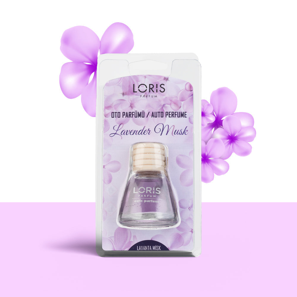 Aromatizante decorativo para auto Lavanda y Almizcle 9 ml