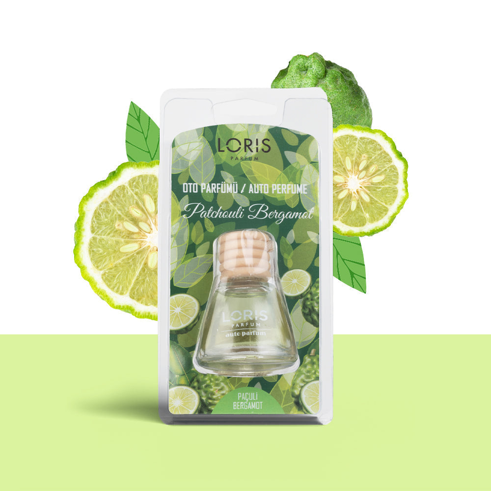 Ambientador decorativo para coche de pachulí y bergamota 9 ml